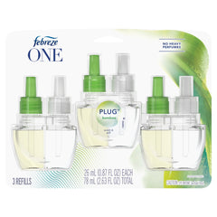 Febreze ONE Plug Odor Eliminating Air Freshener Refill, Bamboo, 2 ct