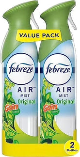 Febreze Odor-Fighting Air Freshener, with Gain Scent, Original Scent, Pack of 2, 8.8 fl oz each