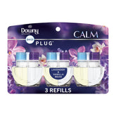 Febreze Plug In Air Freshener, Odor-Fighting Scented Oil Refill, Downy Calm, 3 Refills