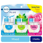 Febreze Plug In Air Freshener Odor-Fighting Scented Oil Refill Base Mix 3 ct - Pack of 1