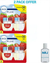 Febreze Plug In Air Freshener, Odor-Fighting Scented Oil Refill, Berry & Bramble, 2 Refills