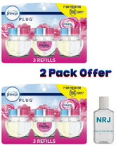 Febreze Plug In Air Freshener, Odor-Fighting Scented Oil Refill, Downy April Fresh, 3 Refills