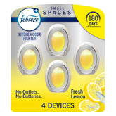 Febreze Small Spaces Air Freshener Heavy Duty Fresh Lemon.25 Fl. Oz, Pack Of 4