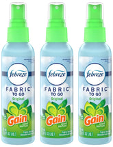 Febreze To Go Fabric Odor-Eliminating Refresher with Gain Original Scent, 2.8 Fl Oz, 3 Pack