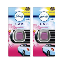 Febreze Vent Clip Car Air Freshener, Up to 30 Days, Eliminates tough lingering odours, Blossom & Breeze Scent, 2 Pack