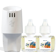 100% Natural Peppermint Plug in Air Freshener, Scented Oil Refills, 2 Refills + Diffuser
