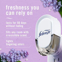 Febreze Plug In Air Freshener Scented Oil Refill Lilac Sunrise, 3 Count