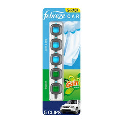 Febreze Car Air Freshener Vent Clips – Choose Scent (5 Clips + Storage Case)-3pk, With Paper Towel By OMA