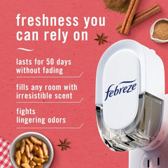 Febreze Plug In Air Freshener, Odor-Fighting Oil Refill, Baked Cinnamon Apples