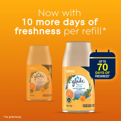 Glade Automatic Spray Refills, Air Freshener, Infused with Essential Oils, Coastal Sunshine Citrus, 6.2 oz, 2 Count
