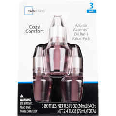 Mainstays Aroma Accent Fragrance Oil, Cozy Comfort (3-Pack)