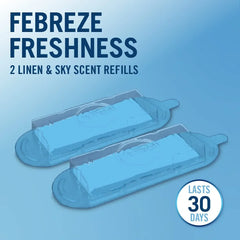 Febreze Linen & Sky Air Purifier Scent Refill Cartridge, 2-Pack, White, 2 Per Pack
