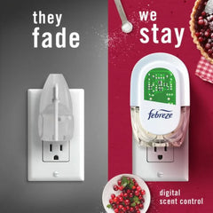 2X - Febreze Odor-Fighting Fade Defy PLUG Air Freshener Cranberry Tart Oil Refill