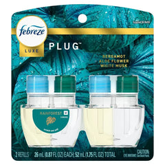 Febreze Luxe Plug Dual Refill Air Freshener Rainforest - 1.75 fl oz/2ct