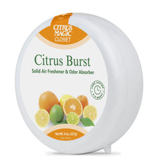 Citrus Magic For Closets Odor Absorbing Solid Air Freshener, Citrus Burst, 8 oz