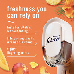 Febreze Plug In Air Freshener, Odor-Fighting Scented Oil Refill, Hawaiian Aloha, 2 Refills