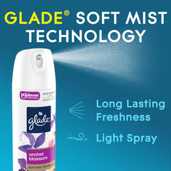 Glade® Odor Fighting Soft Mist Air Freshener Room Spray, Orchid Blossom, 7.3oz., 1 Count
