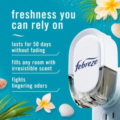 2X - Febreze Odor-Fighting Fade Defy Plug Air Freshener Refill - Bora Bora - 0.87 fl oz/3pk