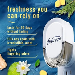 Febreze Origins Fade Defy PLUG Air Freshener & Odor Fighter, Ocean, 2 .87 fl. oz. Oil Refills