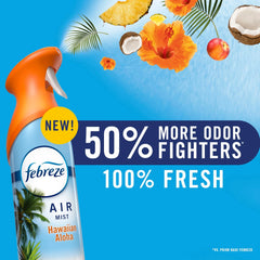 Febreze Air Mist Air Freshener Spray Hawaiian Aloha, 8.1oz, 2 Count