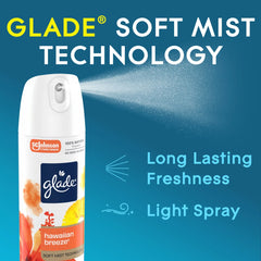 Glade® Odor Fighting Soft Mist Air Freshener Room Spray, Hawaiian Breeze®, 7.3oz., 1 Count