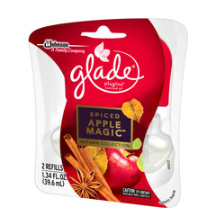 Glade Plug In Refill, Spiced Apple Magic, 1.34 Fl. Oz. (Pack of 2)