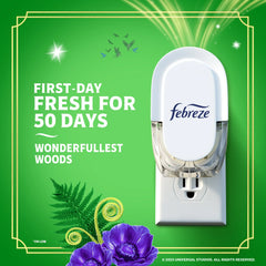 Febreze Plug In Air Freshener, "Wicked: For Good" Limited Edition, Odor-Fighting Scented Oil Refill, Wonderfullest Woods, 2 Count