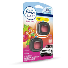 ( 300000 Pack ) Febreze Car Air Freshener, Odor-Fighting Car Vent Clip, Gain Island Fresh, 2 Count
