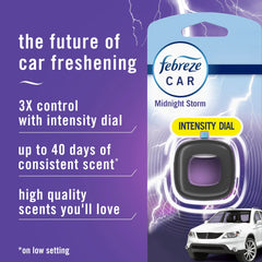 Febreze Car Air Freshener Vent Clip, Midnight Storm, 1 count