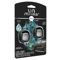 Febreze Car Unstopables Air Freshener Vent Clip, Fresh Frais, 2 count