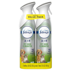 Febreze Air Freshener Spray, Odor-Fighting Room Spray, Pet Heavy Duty, 8.8oz, 2 Count