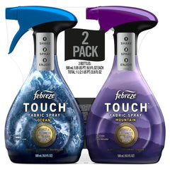 Febreze Touch Fabric Spray, Ocean & Mountain Scents, 16.9 oz, 2-Pack