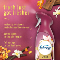 Febreze Air Mist Luxe Air Freshener Spray, Vanilla Suede Scent, 8.1oz