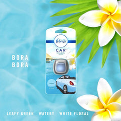 Febreze Car Odor Eliminating Air Freshener Vent Clip, Bora Bora Waters Scent, 2 Count