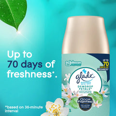 Glade Automatic Spray Air Freshener Refill, Dewdrop Petals, 6.2oz 1pk