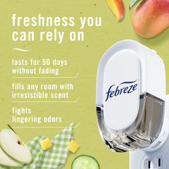 (3 pack) Febreze Air Freshener PLUG Refills, Apple Mango Sunrise, 1.75 fl oz