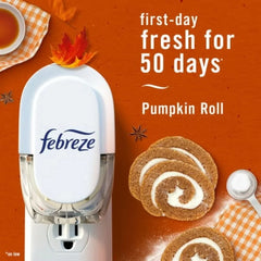 Febreze Odor-Fighting Fade Defy PLUG Air Freshener Pumpkin Roll Oil Refill