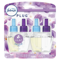 Febreze Odor-Eliminating Fade Defy PLUG Air Freshener Lilac, (2) .87 fl. oz. Oil Refills