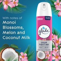 Glade Odor Fighting Fragrance Air Freshener Aerosol Spray Value Pack, Tropical Blossoms, 2 Count
