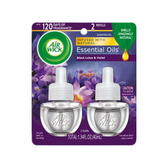 Air Wick Plug-In Scented Oil Air Freshener Warmer Refills, Black Lotus and Violet, 2 Count