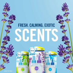 Febreze Plug Air Freshener Scented Oil Refill, Gain Meadows & Rain, 2 Count