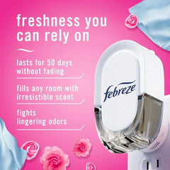 Febreze Odor-Fighting Fade Defy Plug Air Freshener Refill - Downy April Fresh - 0.87 fl oz/3pk
