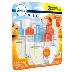 Febreze Plug Air Freshener Scented Oil Refill, Hawaiian Aloha, 3 Ct