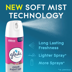 Glade Odor Fighting Fragrance Air Freshener Aerosol Spray Value Pack, Tropical Blossoms, 2 Count