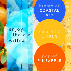 Glade Automatic Spray Refills, Air Freshener, Infused with Essential Oils, Coastal Sunshine Citrus, 6.2 oz, 2 Count
