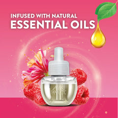 Air Wick Plug-In Air Freshener Scented Oil Refills,Honeysuckle and Raspberry, 2 Count