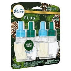 Febreze Plug In Air Fresheners, Limited Edition Winter Spruce Scent, Scented Oil Refill (2 Count)