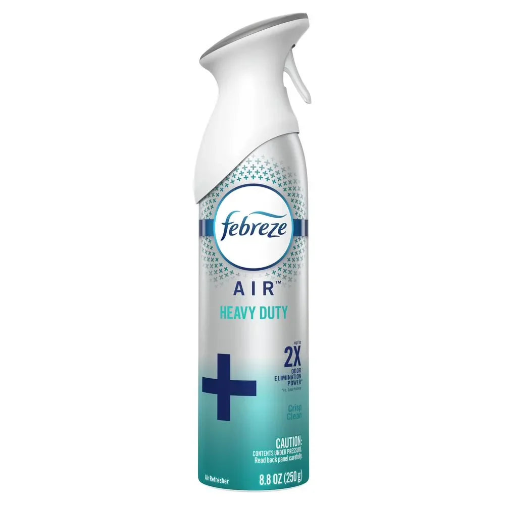 2 Pack Febreze Air Heavy Duty Odor-Fighting Spray - Crisp Clean
