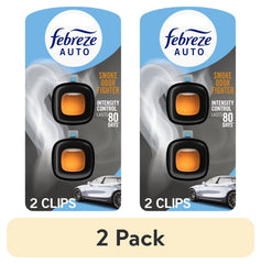 Febreze AUTO Car Air Freshener, Odor-Fighting Car Vent Clip, Smoke Odor Fighter, 2 Count