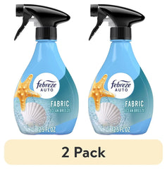 (2 pack) Febreze AUTO Car Fabric Spray, Odor Fighting Air Freshener, Ocean Breeze, 12.5 fl oz
